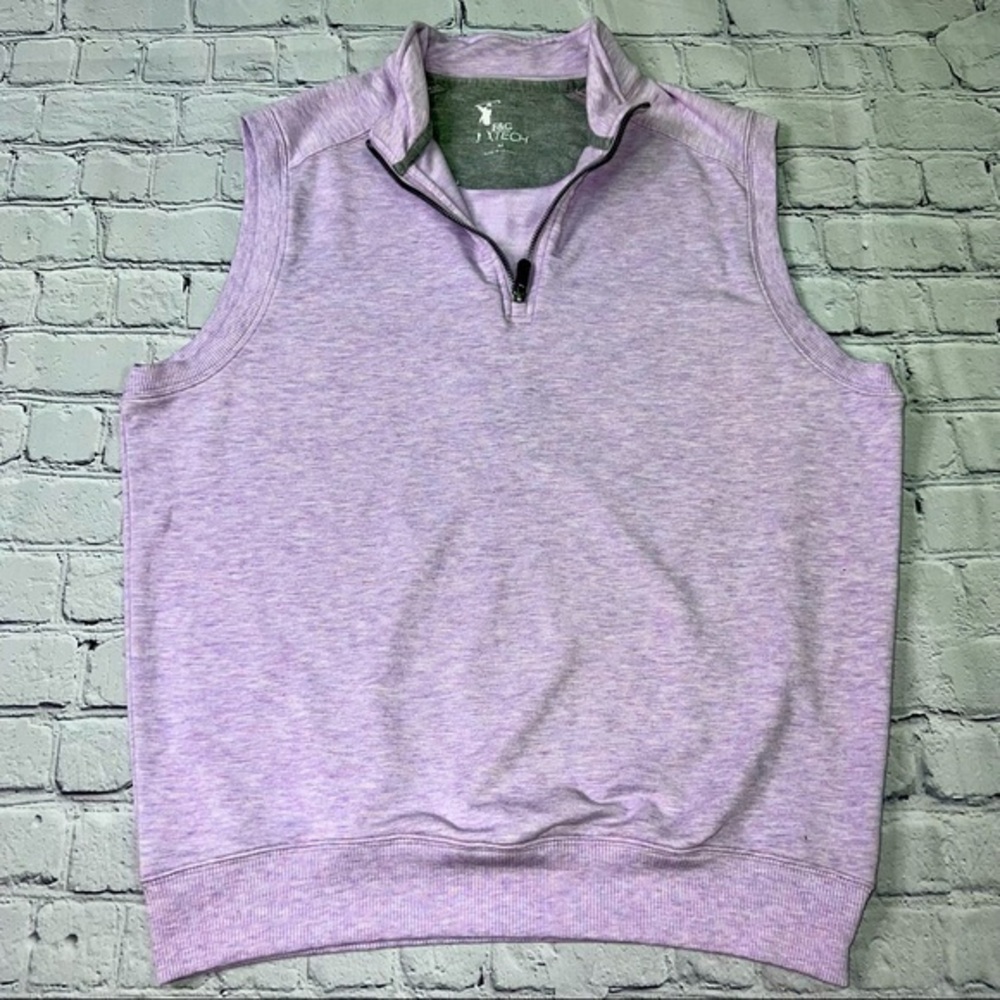 F&G Tech Sleeveless Collared half zip Vest. Medium. Lavender